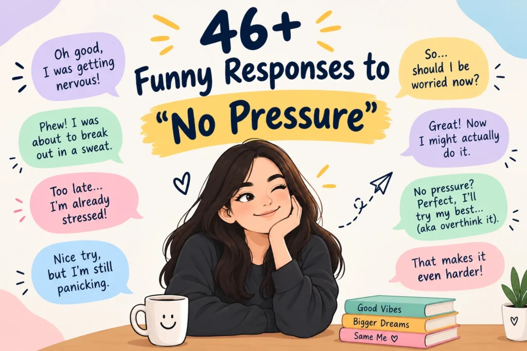 funny responses to no pressure
