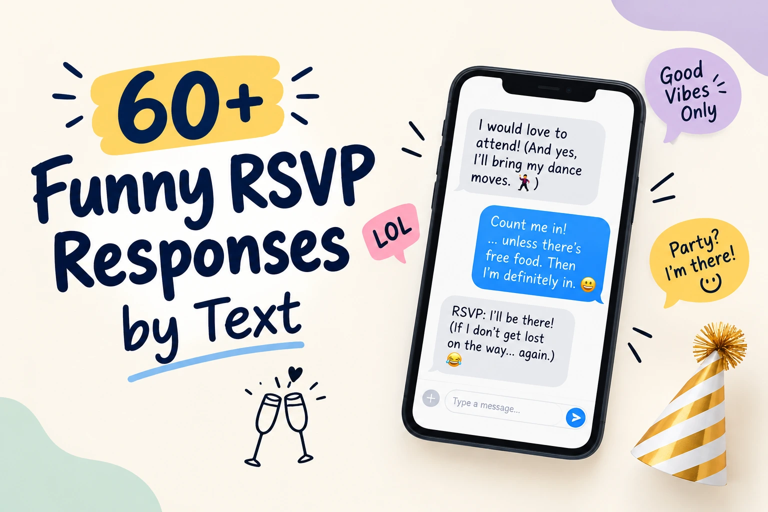 funny rsvp responses by text