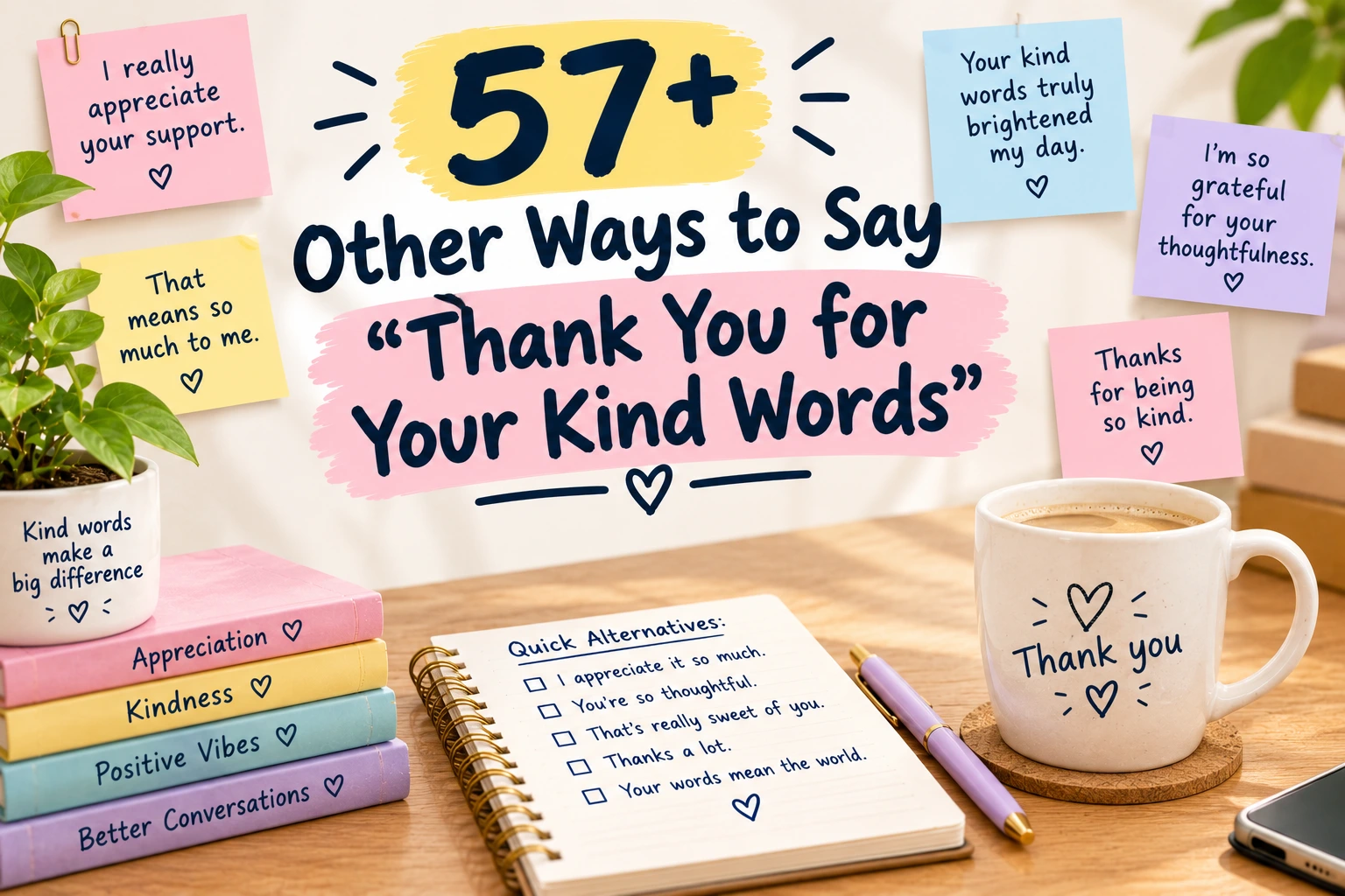 other ways to say thank you for your kind words