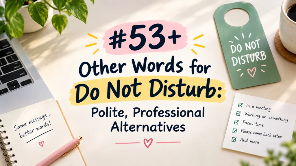other words for do not disturb