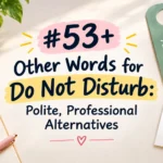 other words for do not disturb