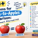 synonyms for apples to apples comparison