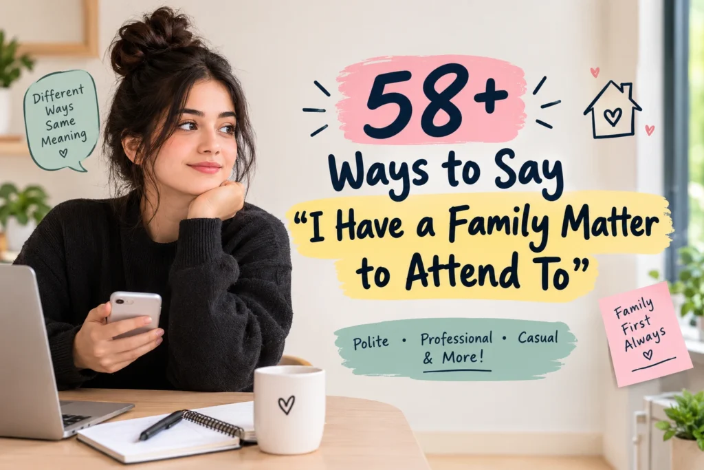 ways to say i have a family matter to attend to